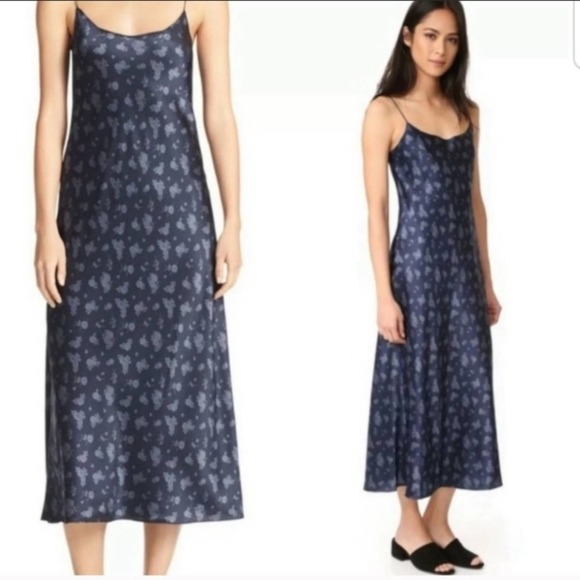 Vince Dresses & Skirts - Vince Calico silk slip midi floral dress, size M